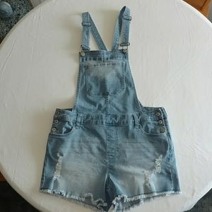 Celebrity Pink Bib Overall Shorts